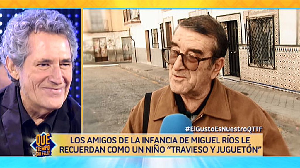 Miguel Ríos se emociona con el vídeo que '¡QTTF!' graba para él en Granada