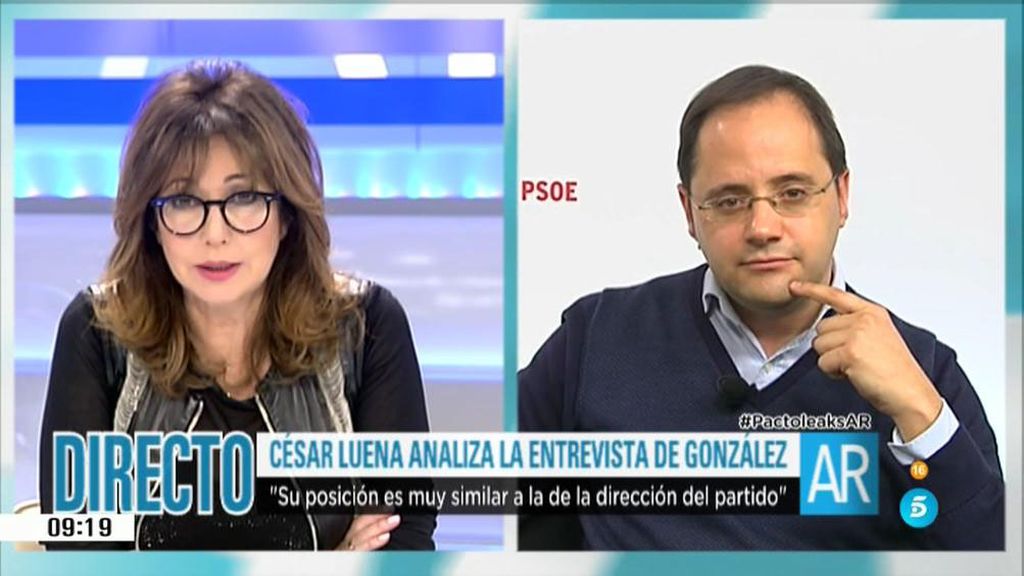 César Luena: "Entenderse con el PP en fórmulas de gobierno es indultarlo"