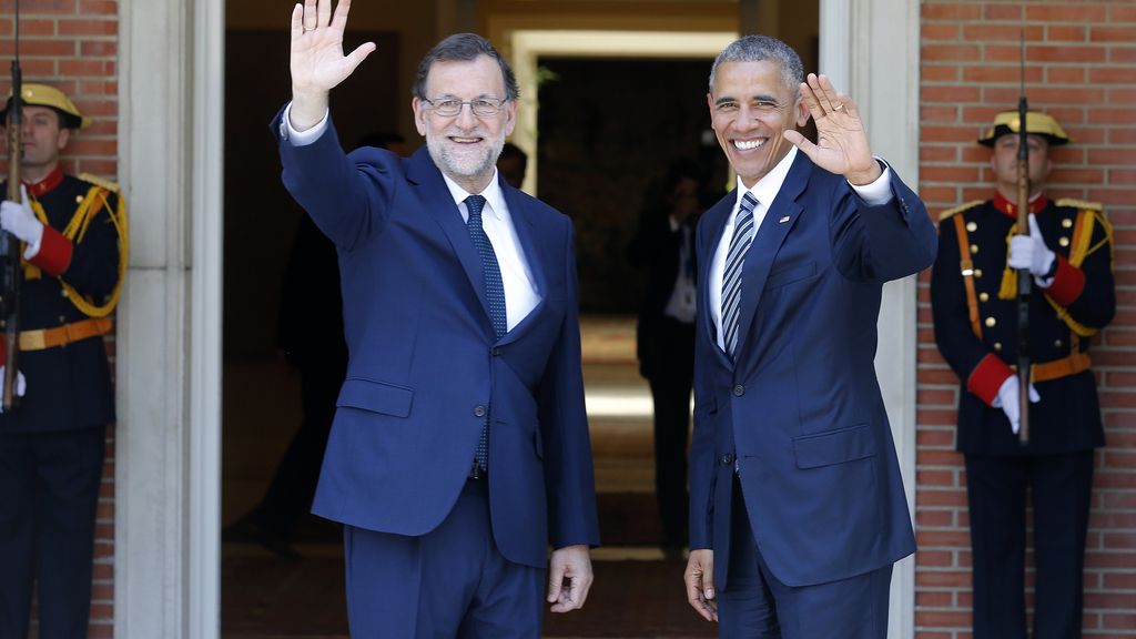 Mariano Rajoy recibe al presidente Obama en la Moncloa