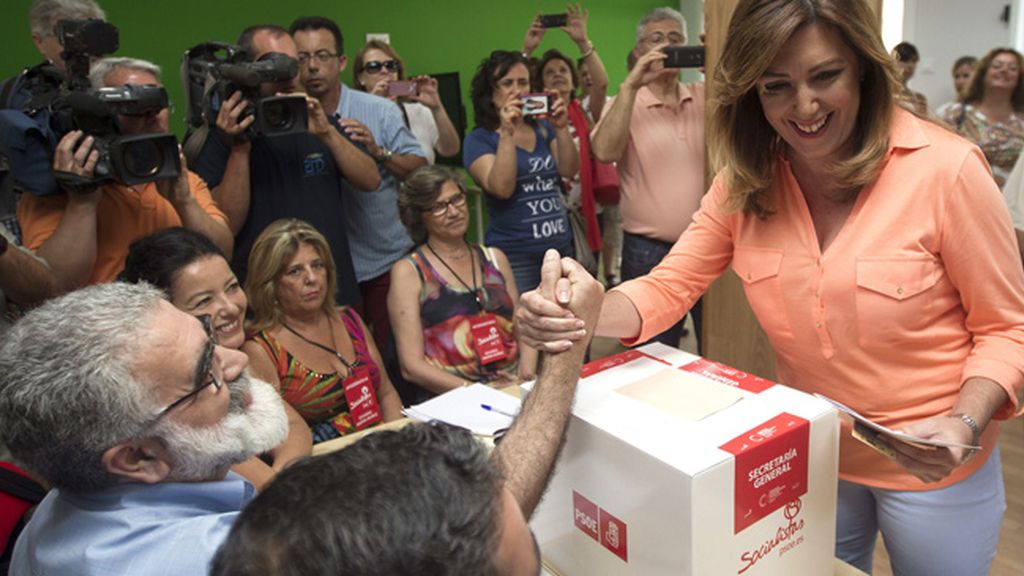 Susana Díaz: “Salga lo que salga en el día de hoy va a ser bueno para el PSOE”