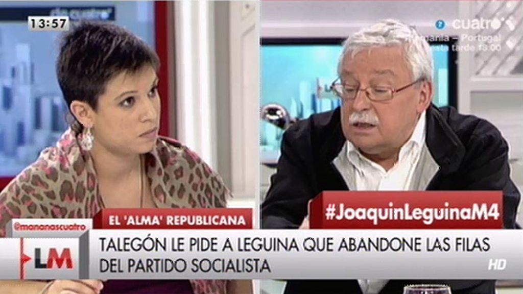 Beatriz Talegón, a Joaquín Leguina: "Por favor, abandone las filas del PSOE"