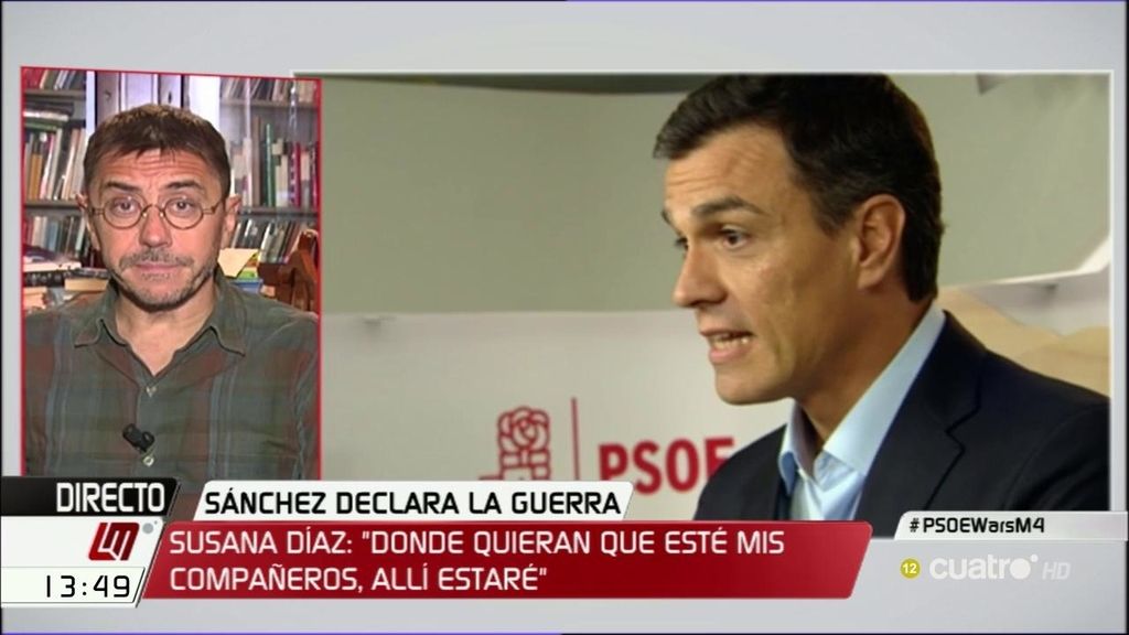 Monedero: “Creo Sánchez se está convirtiendo en un tránsfuga de su partido”