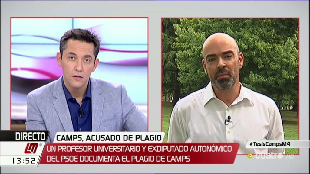 Camps anuncia una querella por injurias y calumnias contra el denunciante de plagio