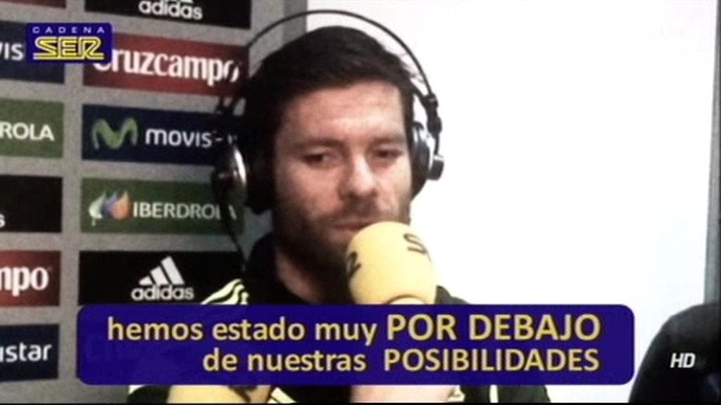 Xabi Alonso se reafirma en sus declaraciones: "No hemos estado al nivel"