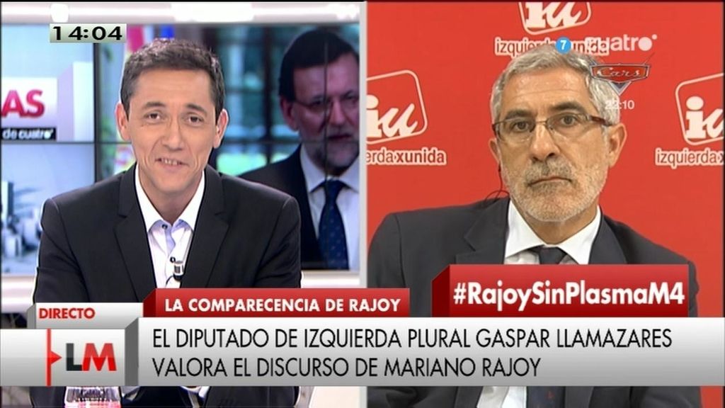 Gaspar Llamazares: "La comparecencia de Rajoy es publicidad engañosa"