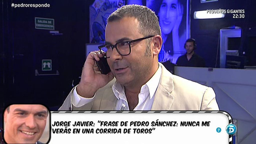 Jorge Javier Vázquez habla con Pedro Sánchez sobre el 'Toro de la Vega'