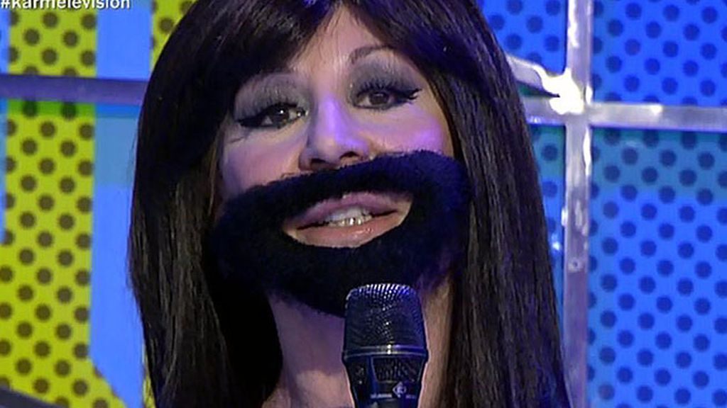 Karmele Marchante se convierte en Conchita Wurst, la ganadora de Eurovisión 2014