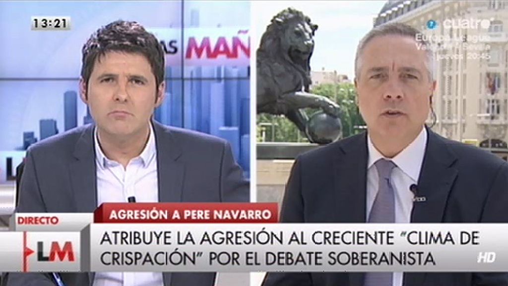 Pere Navarro: "Hay personas que quieren convertir al agredido en sospechoso"