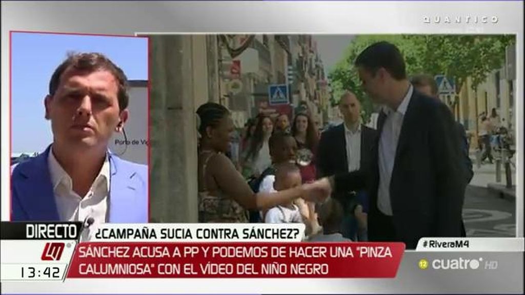 Albert Rivera, sobre Sánchez: “No es justo calificarle de racista”