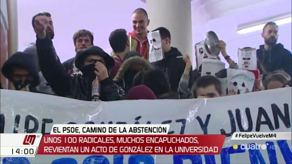 Se suspende la conferencia de Felipe González en la UAM tras una protesta