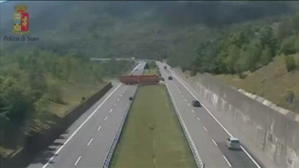 Camionero detenido por una imprudencia en una autopista italiana