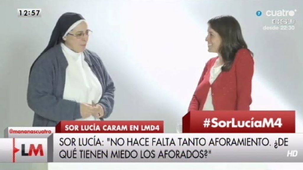 Sor Lucía Caram anima a ayudar en una ‘cena solidaria virtual’ dando 20€ de ayuda