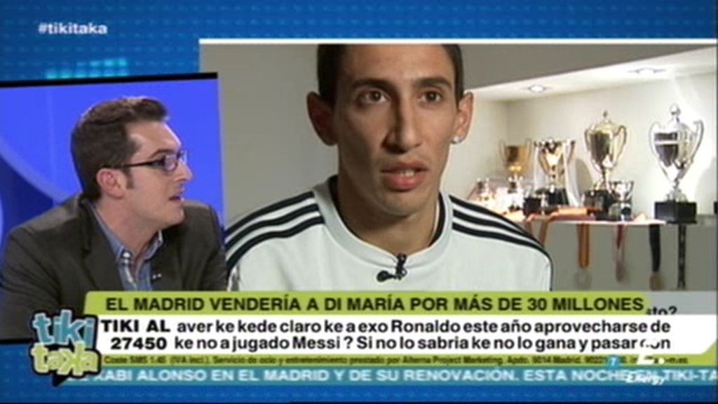 Látigo: "Con cada minuto que pasa Di María con la camiseta del Madrid me dan arcadas"