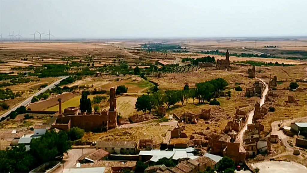 Belchite visto desde el aire, en el inicio de la nueva temporada de Cuarto Milenio