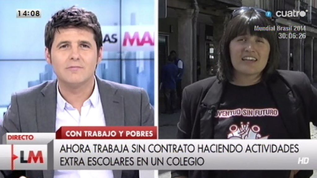 Maitane: "Da igual la formación porque no repercute en un contrato indefinido o en un salario mínimo"