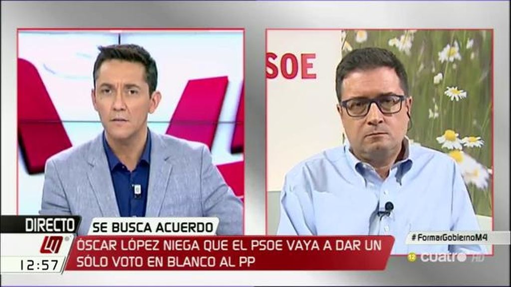 Óscar López: “Todas las voces que oigo en el PSOE dicen que hay que votar ‘no’ a una investidura de Rajoy”