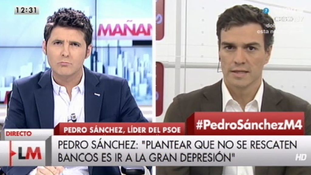 Pedro Sánchez cree que no pagar la deuda "nos llevaría a una gran depresión"