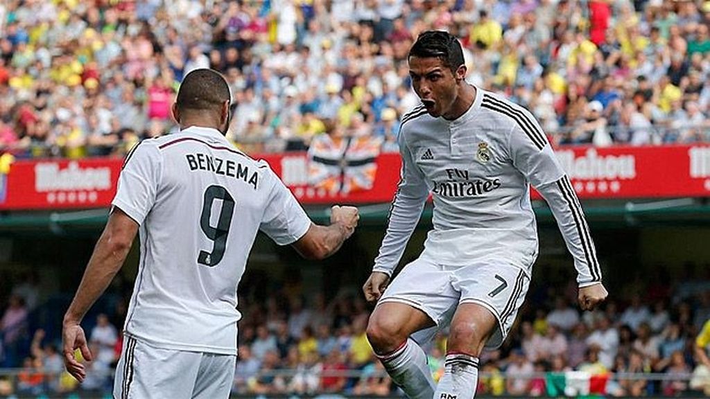 Benzema cumplió en El Madrigal regalando una asistencia de oro a Cristiano Ronaldo