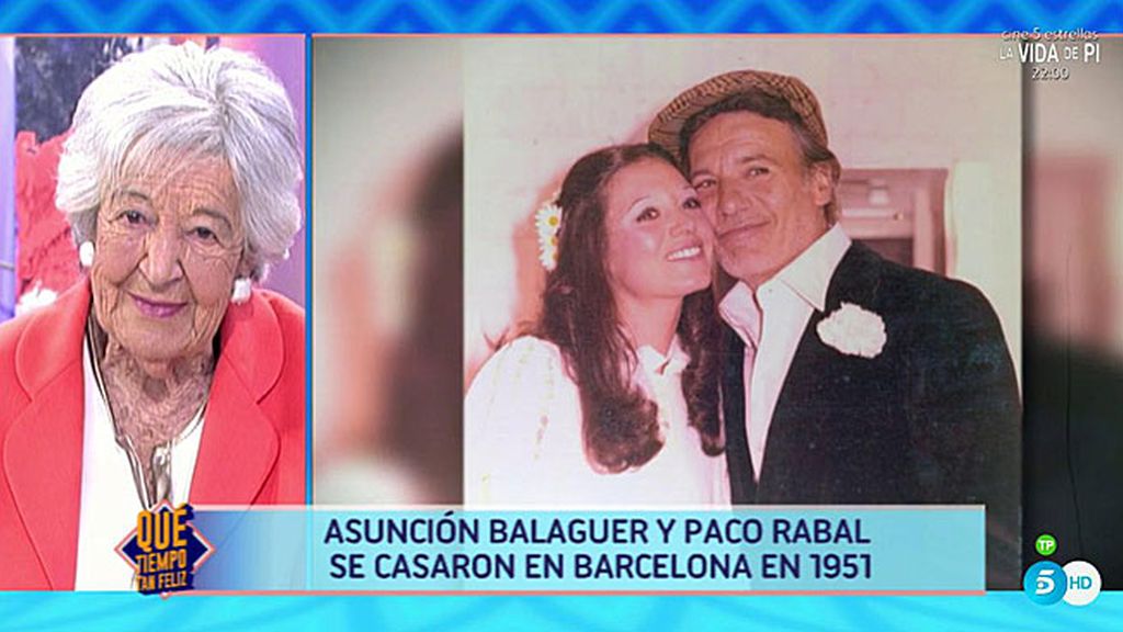 Asunción Balaguer se emociona recordando a su fallecido marido, Paco Rabal