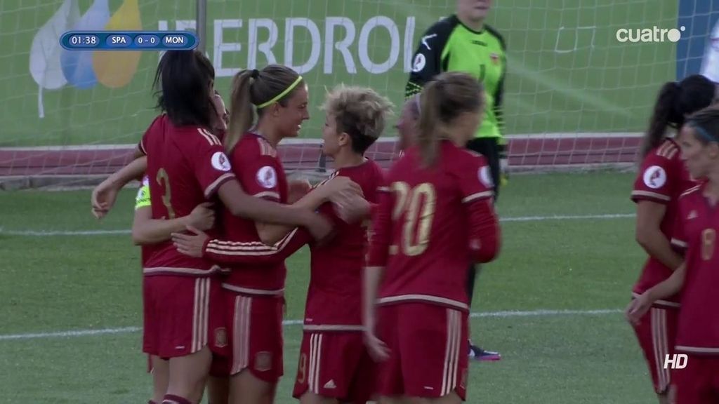 ¡Gol de la capitana! Vero Boquete hace el primero para España ¡Gol de la capitana! Vero Boquete hace el primero para España
