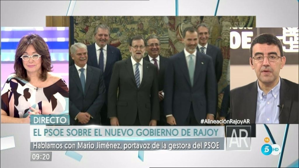 Mario Jiménez, sobre el nuevo gobierno: "Mariano Rajoy no se ha enterado de nada"