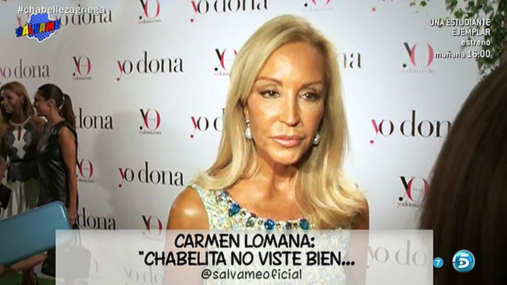 Carmen Lomana cree que el debut televisivo de Chabelita "es una pantomima"