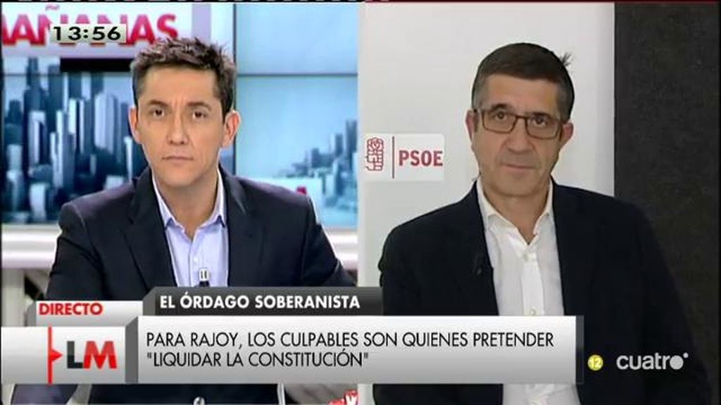 Patxi López: “Hay que defender a la mayoría de la sociedad catalana"