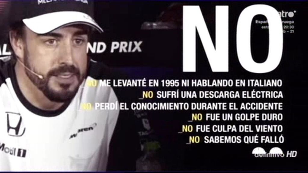Fernando Alonso lo desmiente todo: “No me desperté en 1995 ni hablando en italiano”