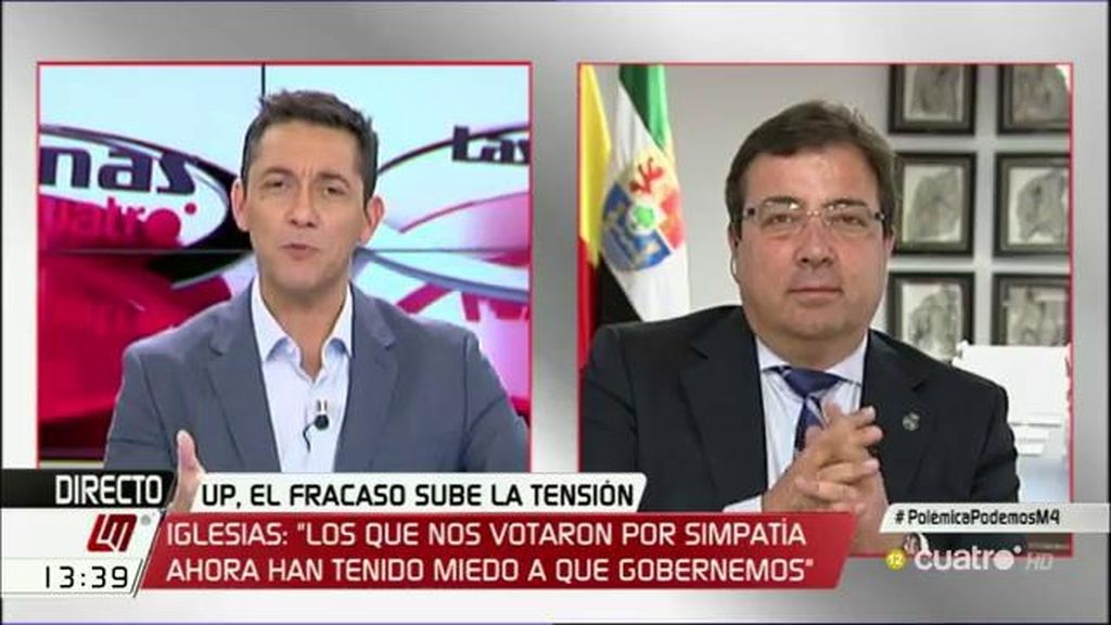 La entrevista de Fernández Vara, a la carta