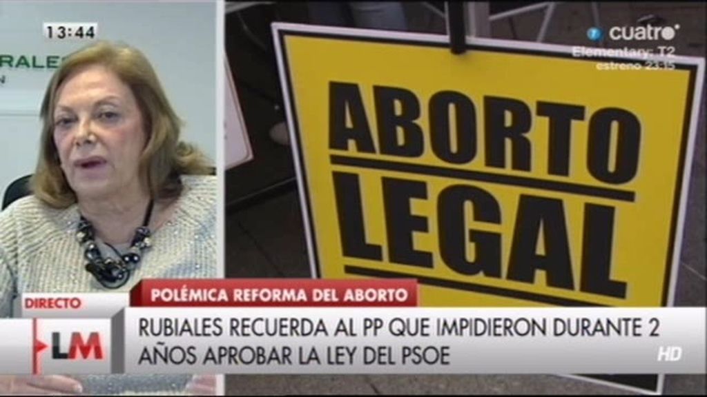 Amparo Rubiales, sobre el aborto: “El PP habla de un consenso que nunca existió”