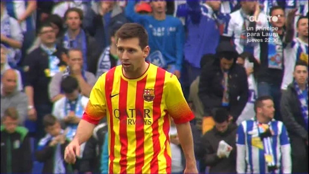 Messi volvió a tener arcadas sobre el césped y rompió su mala racha en Cornellá