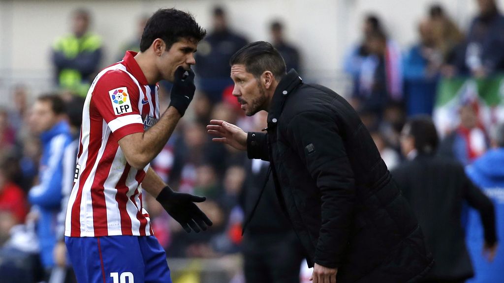 Diego Costa fue la principal amenaza del Atlético de Madrid en el derbi