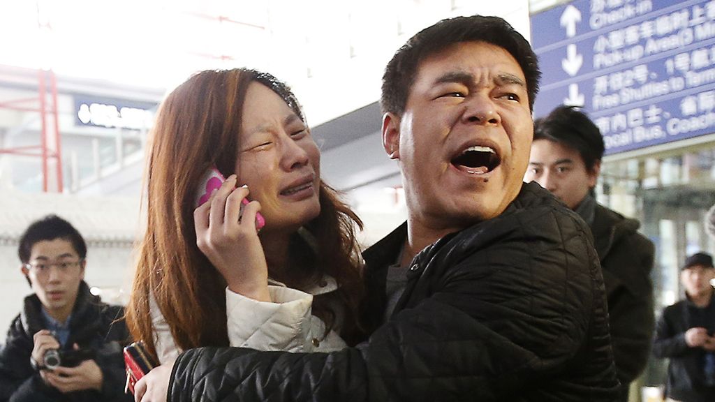Lágrimas en el aeropuerto de Pekín