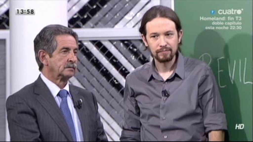 Miguel Ángel Revilla y Pablo Iglesias defienden su modelo para salir de la crisis