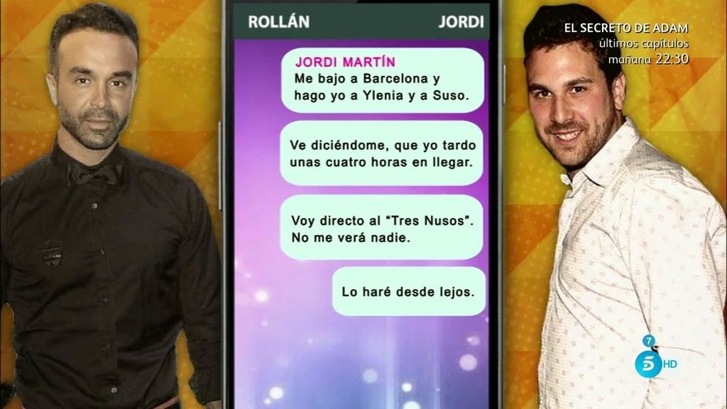 Jordi Martín destapa a Luis Rollán enseñando los mensajes que intercambiaban