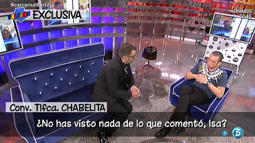 Chabelita: "No he visto la entrevista de Alberto Isla porque no me interesa"