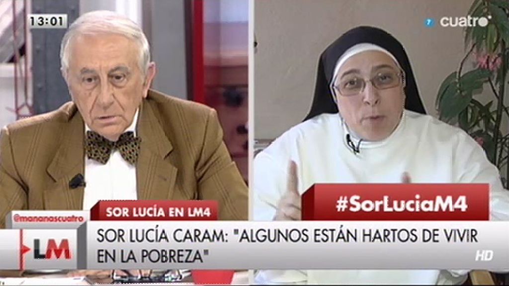I. Arias, a Sor Lucía: "Es bien intencionada, pero la cátedra de la objetividad no se la doy"