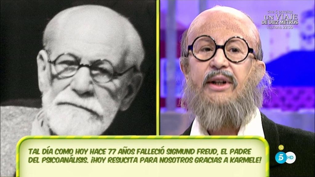 Karmele Sigmund Freud llega para ayudar con su psicoanálisis a los colaboradores