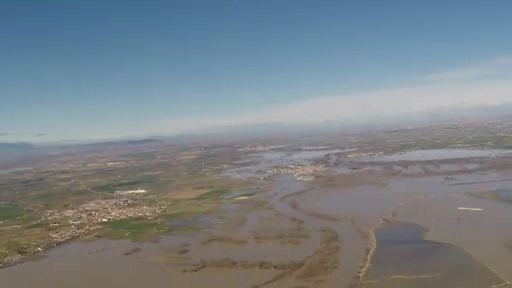 La ribera alta del Ebro, desde el aire