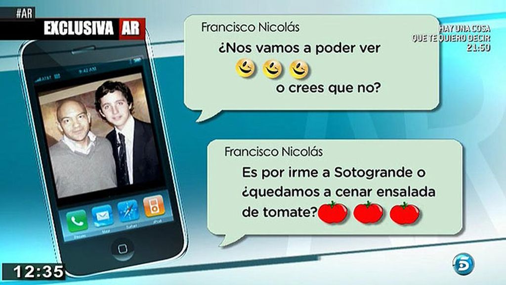 'AR' tiene acceso en exclusiva a nuevos mensajes entre F. Nicolás y García Legaz