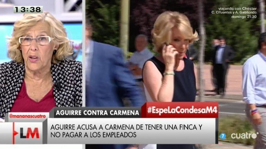 Manuela Carmena, sobre Aguirre: “Piensa el ladrón que todos son de su condición”