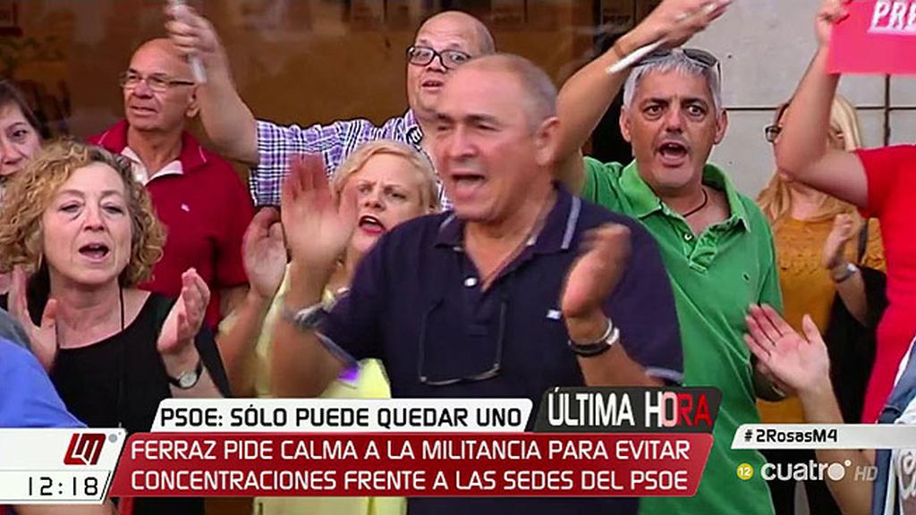 El PSOE llama a la calma tras las primeras manifestaciones a favor de Pedro Sánchez