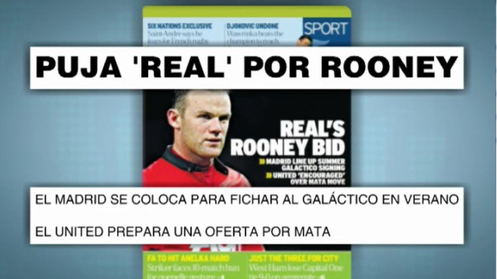 La prensa inglesa ve a Rooney en el Madrid