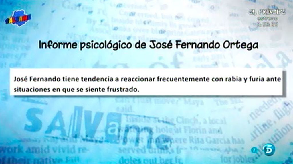 El informe psicológico de José Fernando