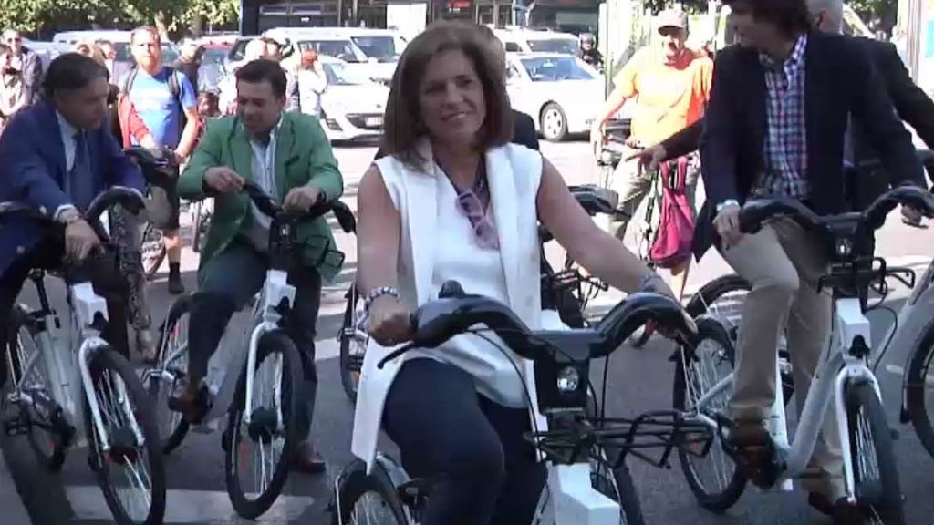 Botella en bici por Madrid