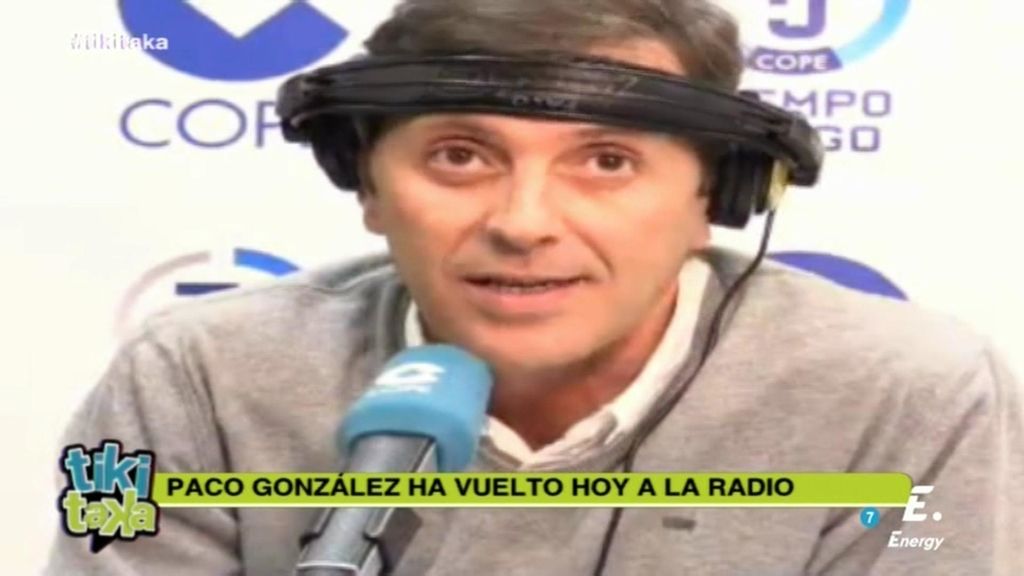 Paco González, en su vuelta a la radio: "Nunca podremos devolver tanta ayuda"