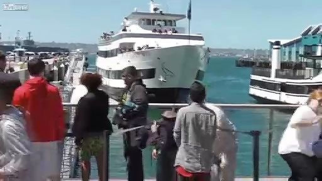 Siete pasajeros heridos al empotrarse el barco contra el muelle