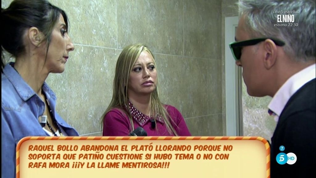 Raquel Bollo se encierra a llorar en un baño después de hablar con María Patiño