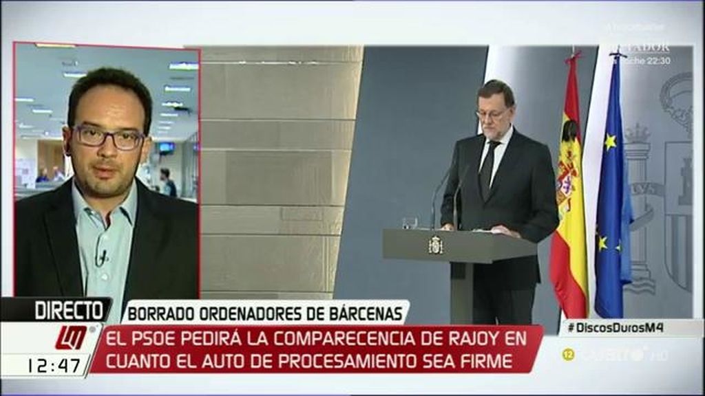 A. Hernando, diputado socialista: "Vamos a votar en contra de la investidura de Rajoy"