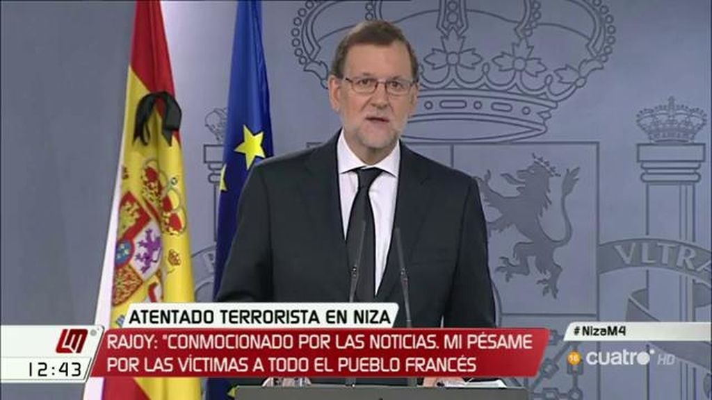 Rajoy: “Nuestra determinación está en mantener la intensa colaboración hasta erradicar esta locura criminal”